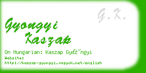 gyongyi kaszap business card